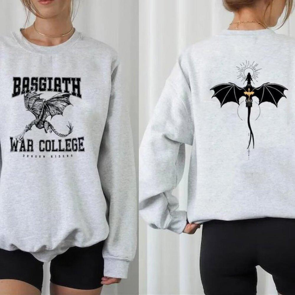 Basgiath War College Dragon Rider Sweater, Fourth Wing 2 Sided Sweatshirt